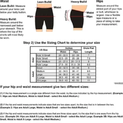 Tortoise Pads T2 – Padded Shorts 9 Tortoise Pads T2 – Padded Shorts -Scooter Rider Shop TortoisePadsSizingChart