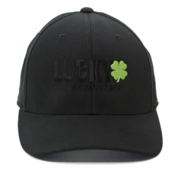 Lucky Curved Bill Hat Black Logo